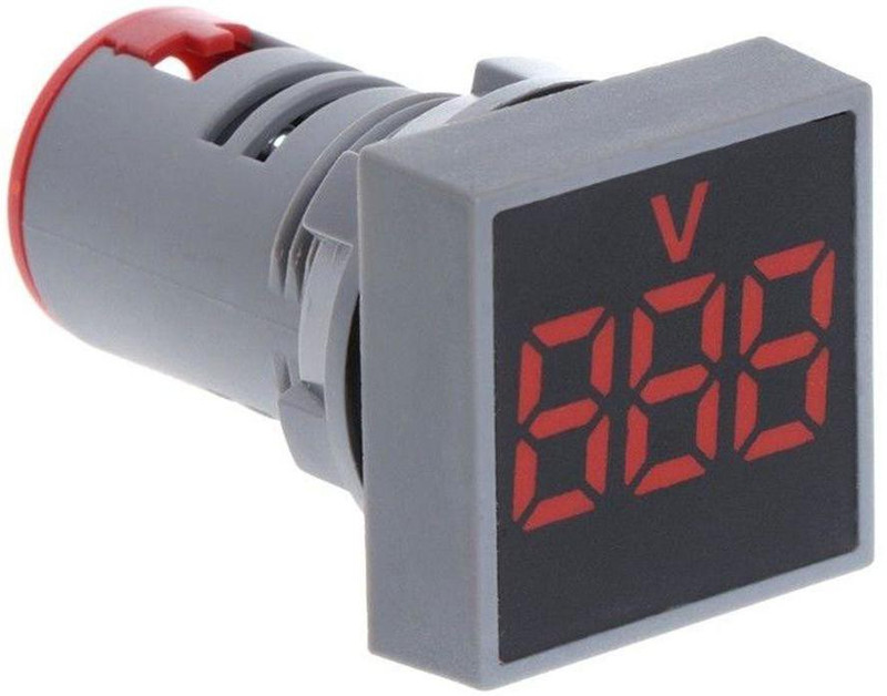 Gadariya King 22MM AC 12-500V Voltmeter Square Panel LED Digital Voltage Meter Digital Voltage Tester