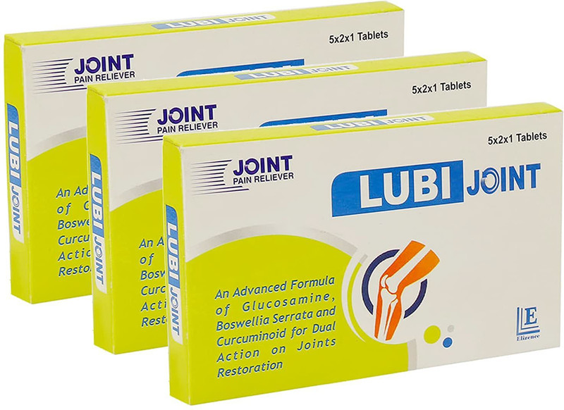 Elizence LUBI JOINT Joint Support Supplement Tablets For Bone,Joint Wellness(Pack of 3, 30 Tablets)