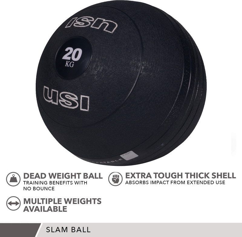 usi Slam Ball, Slam Medicine Balls 8Kg Smooth Textured Grip Dead Weight Balls Medicine Ball(Weight:  8 kg, Red)