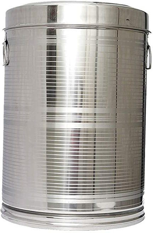 KhatuMart Stainless Steel Air Tight 15 Litre Kothi/Drum 15 L Drum(Silver, Pack of 1)