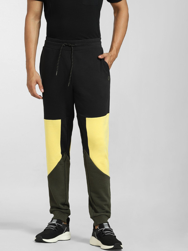 JACK & JONES Colorblock Men Black Track Pants