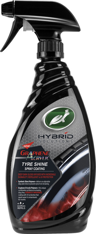 Turtle Wax Hybrid Solutions Graphene Acrylic Tire Shine 53733 769 ml Wheel Tire Cleaner(Pack of 1)