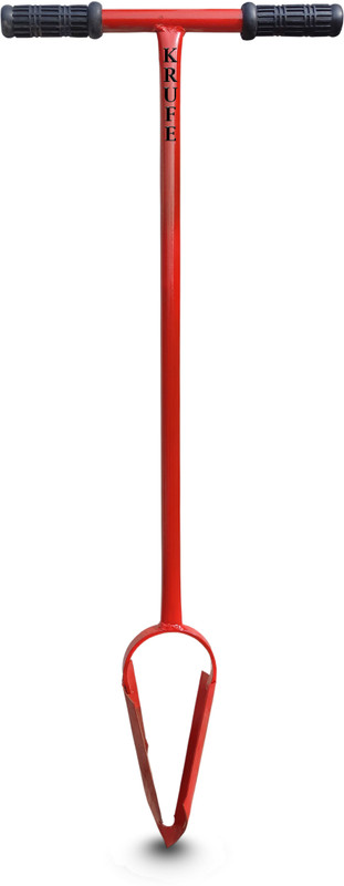 krufe Post Hole Hand Auger, Burmi 4 Inch (Red) Auger Drill(One Man Operation)