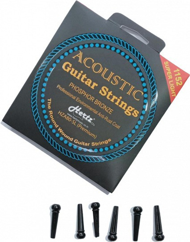 Hertz Acoustic STRING SET OF GUITAR Guitar String(6 Strings)