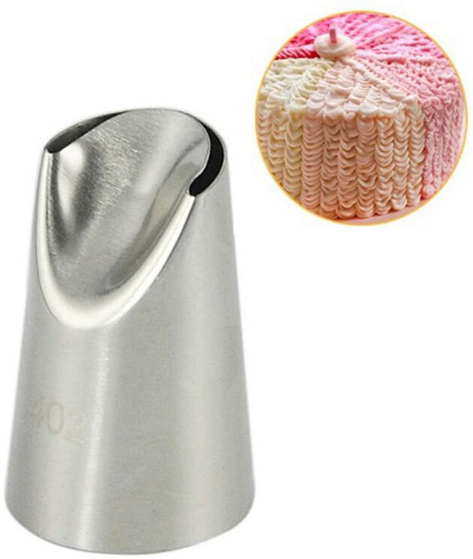 MAFAHH 895 Nozzle Stainless Steel Reusable Icing Piping SugarCraft Cake Decorating Tool Stainless Steel Multi-opening Icing Nozzle(Steel Pack of 1)