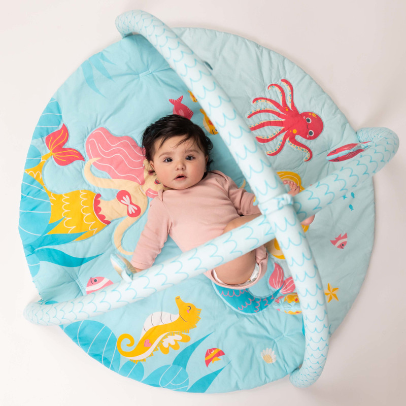 haus & kinder Cotton Baby Play Mat(Sky Blue, Pink, Free)