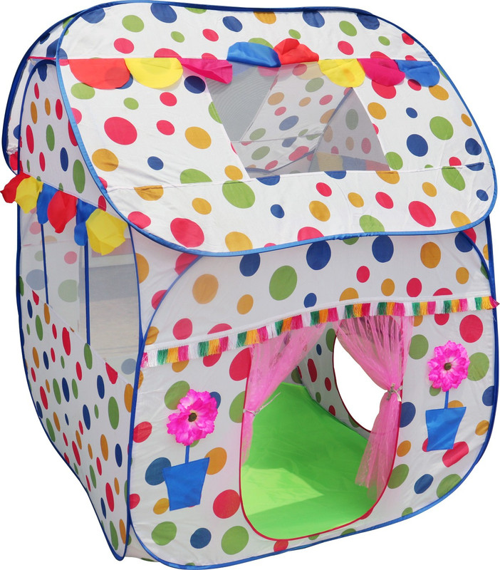 Homecute Foldable Pop Up Hut Type Kids Toy Play Tent House (Printed)(White)