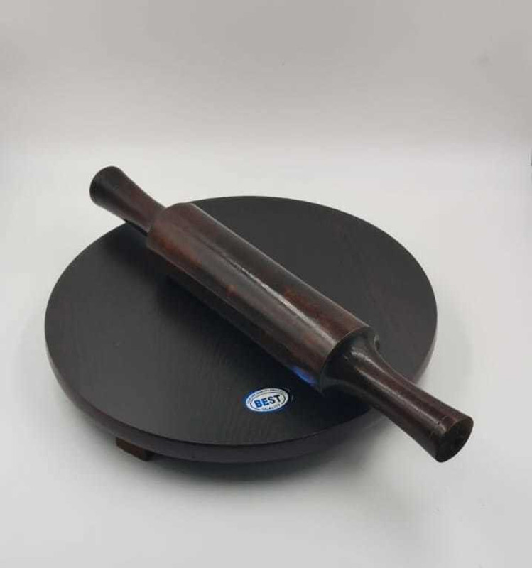 K K BROTHERS RP0001 Rolling Pin & Board(Brown, Pack of 1)
