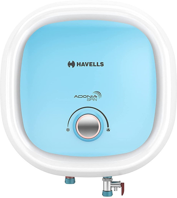 HAVELLS 10 L Storage Water Geyser with Flexi Pipe and Free Installation (Adonia Spin, White, Blue)