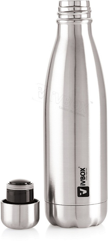 iVBOX BOOSTER Hot & Cold Double-Wall Vacuum Thermos Flask Water 1000 ml Steel Flask(Pack of 1, Silver)