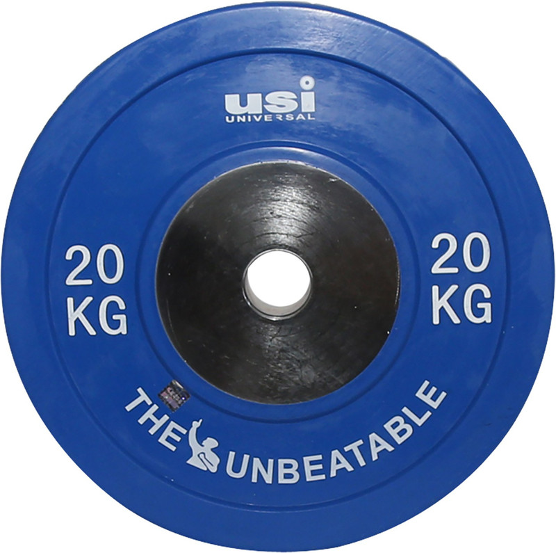 usi 10 kg Bumper Plates, Weight Plates, 5Kg BPHC 51mm Bumper Weight Plates (With Hub) Home Gym Combo