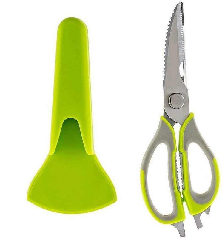 AKSHARAHANT Multipurpose Heavy Duty Stainless Steel Meat Cutting 7 In 1 Household Scissors Stainless Steel All-Purpose Scissor(Multicolor, Pack of 1)