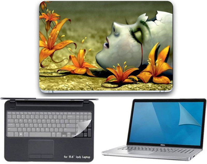 Lonaar 4IN1 Vinyl Decal Laptop Skin Combo With Screen Guard, Key Guard & Case 1229 Combo Set(Multicolor)
