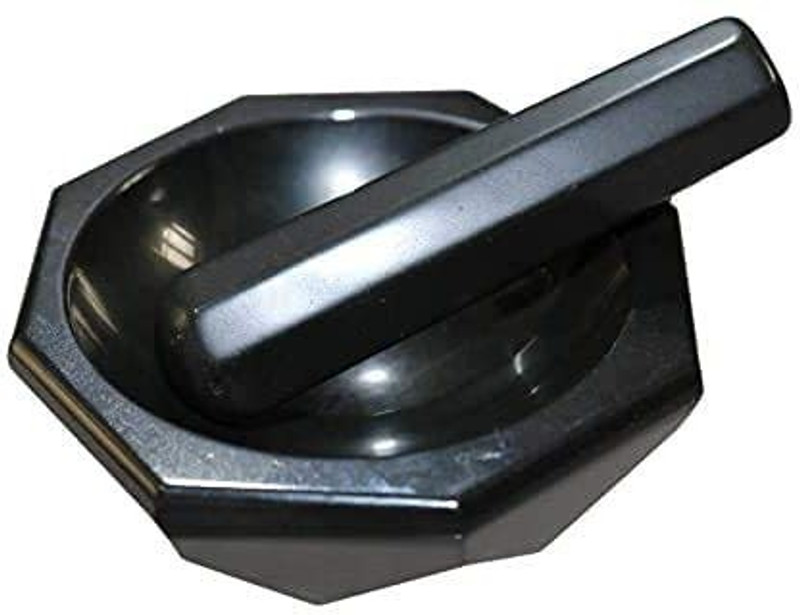 Elecopto Black Mortar & Pestle 4 inch Marble Masher Marble Masher(Pack of 1)
