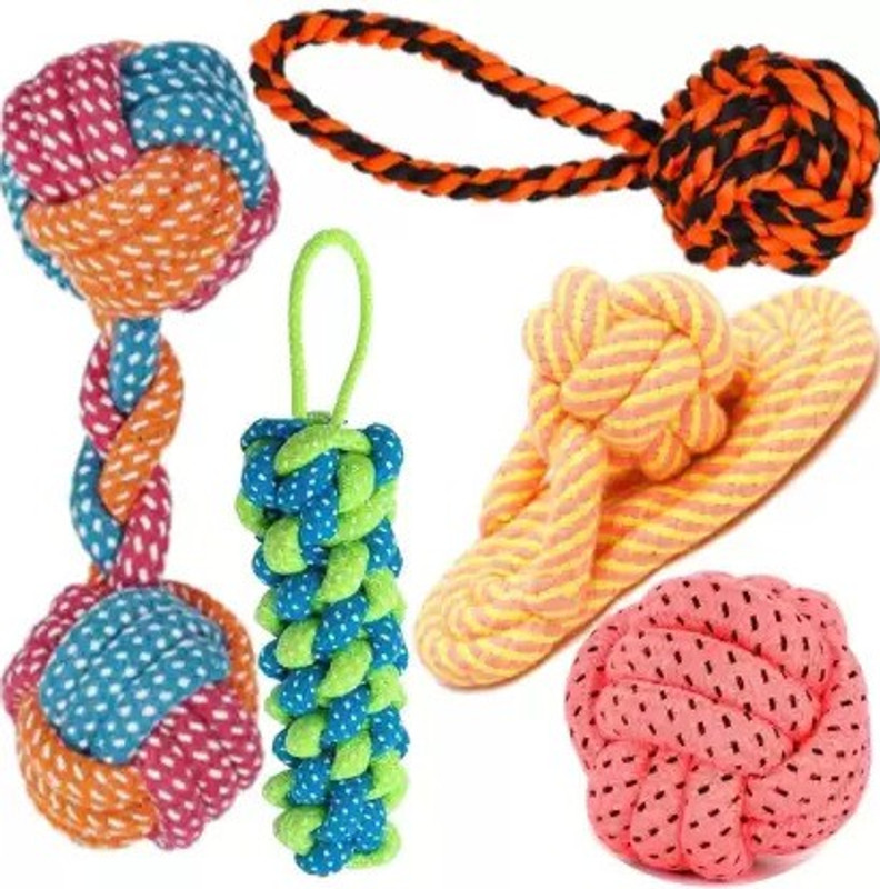 Smart Traders Dog rope toys Cotton Chew Toy, Rubber Toy For Dog & Cat