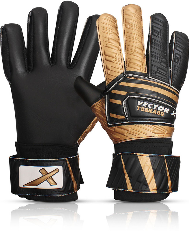 VECTOR X Cyclone Dual Cushioning Latex Foam Palm for BetterGrip+Mesh|Velcro Wrist Closure Goalkeeping Gloves(Multicolor)