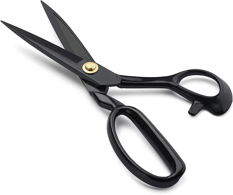 dinojames Carbon Steel Scissor 10inch Scissors(Set of 10, Black)