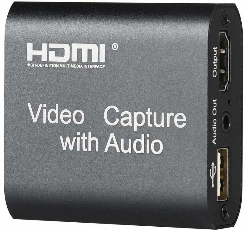 microware 4K HDMI Screen Capture Card with Audio for Laptop PC TV SetTOP Box DSLR Camcord Media Streaming Device(Black)