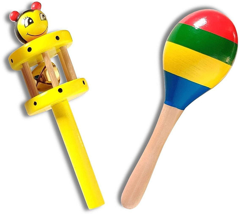 Kishore collection SingleBell & Eggshaker Set of 2 Rattle(Multicolor)