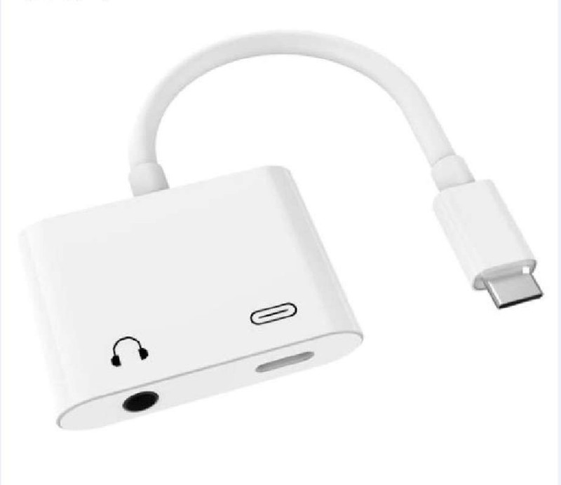 ENMORA Multicolor JH-031 2 in 1 Type C to Audio Jack and Type C Adapter K44 Phone Converter(Android)