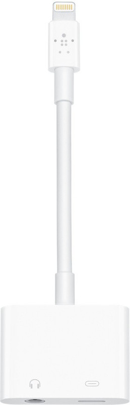 IMMUTABLE White 2in1 Charging and Audio Cable Compatible for iPhone J89 Phone Converter(Ios)