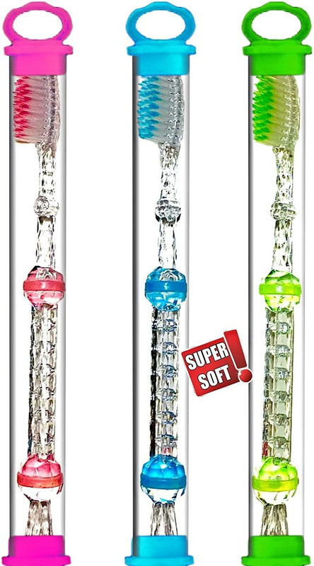 ODIN Lotus Flex Toothbrush Soft Bristle Crystal with Transparent Cover(12PCS) Soft Toothbrush
