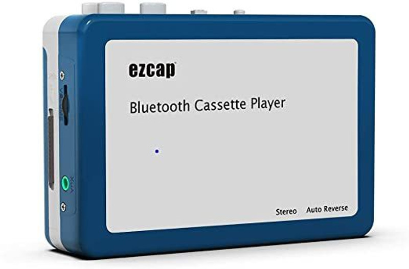 Etzin Bluetooth Cassette Player, Cassette Player Portable Tap to MP3 Converter Via USB MP3 Player(White, Blue, 0 Display)