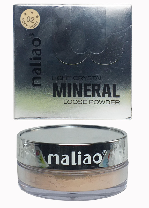 maliao Light Crystal Mineral Loose Powder Compact Soft Ivory Compact(Soft Ivory, 20 g)