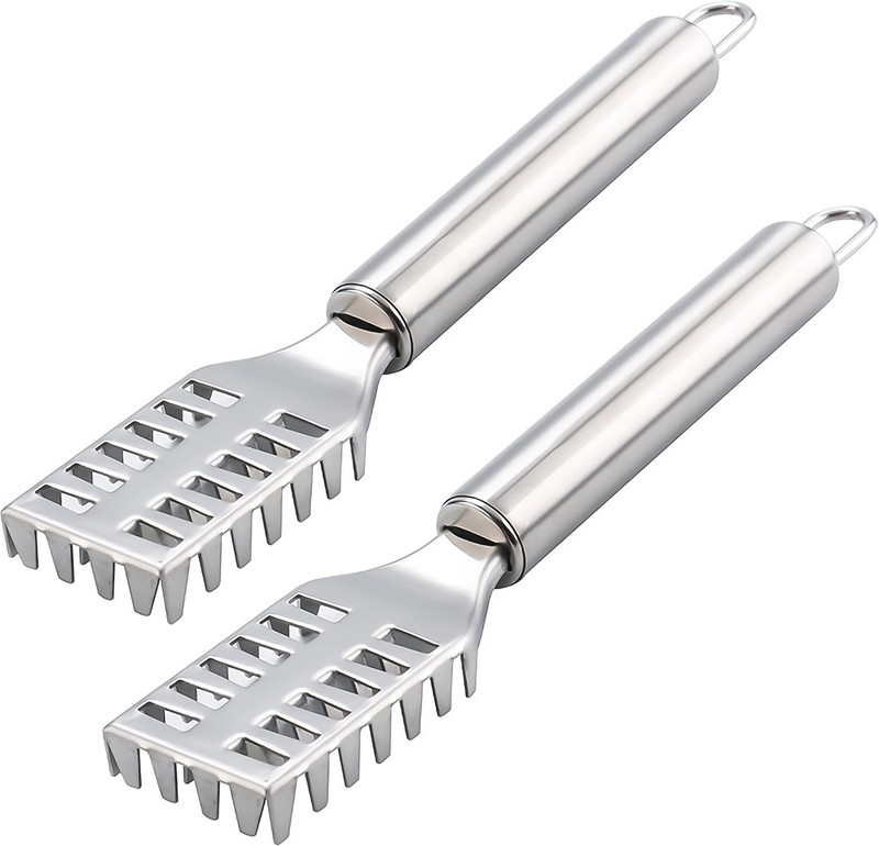 LIFESAAY Fish Scale Remover Scraper Shaver for Fast Cleaning Fish Skin Stainless Steel Fish Scaler(Pack of 2)