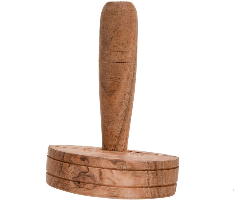 HomEnrich Wooden Masher (Dal/Lassi Ghotni) Non-Stick Potato Vegetable/Pav Bhaji Masher Wood Masher