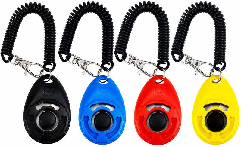 Emily Pets Clicker for Dogs (Pack of 4) Plastic Training Aid For Dog & Cat