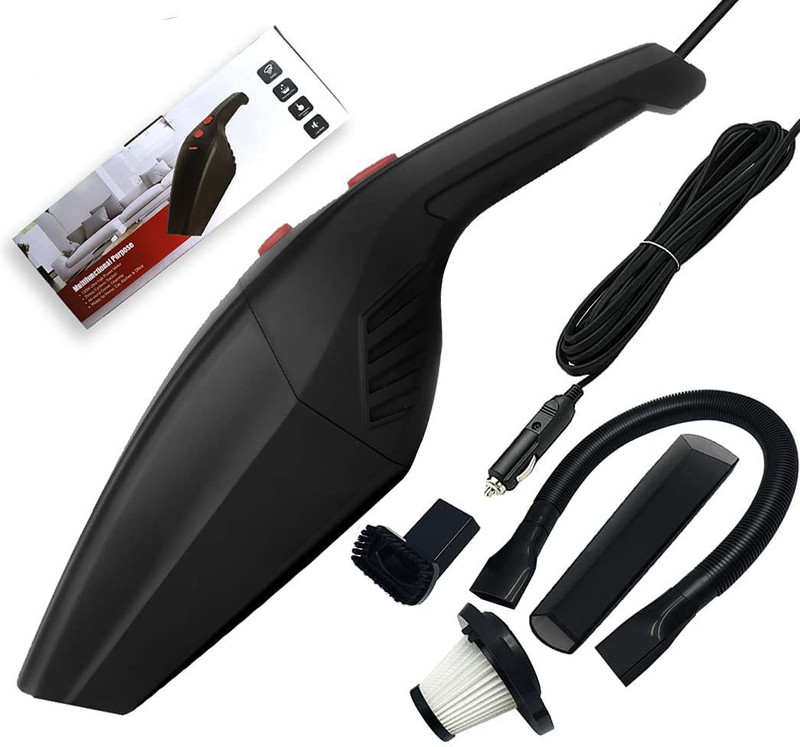 Kybero Powerful Portable & High Power 12V Vacuum Cleaner for Car and Home Wet and Dry Car Vacuum Cleaner Multipurpose Vacuum Cleaner for Car Cleaning Car Vacuum Cleaner (Black) Car Vacuum Cleaner(Black)