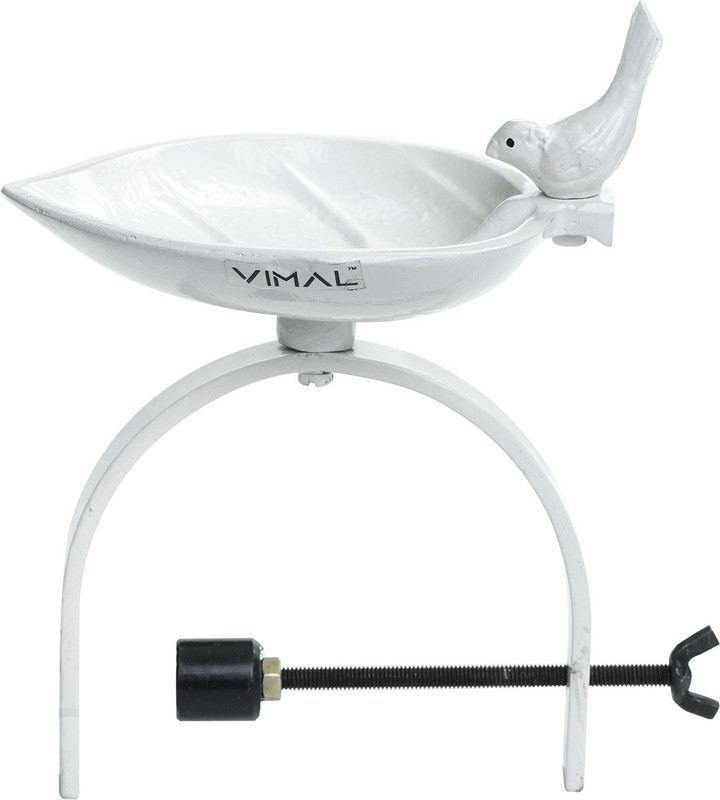 VIMAL Pole Mount Bird Feeder(White)