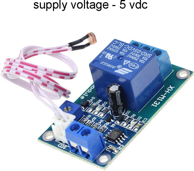 electrolight XH-M131 Light Control Switch Photo resistor Relay Module Detection Sensor 10A brightness Automatic Control Module. Temperature Sensor and Controller Electronic Hobby Kit