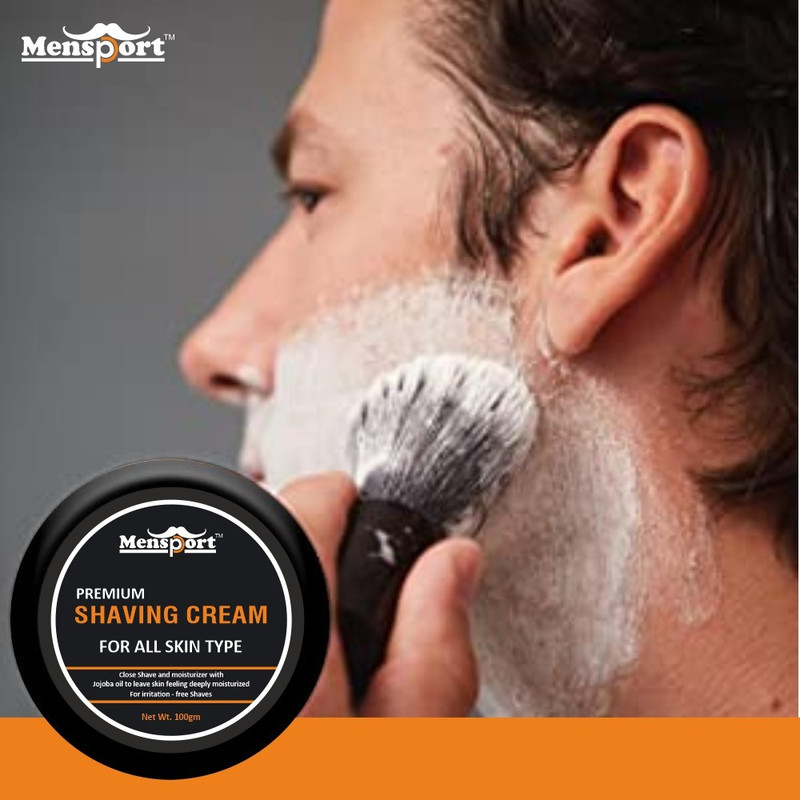 Mensport Shaving Cream For Men with Jojoba Oil For Soft & Smooth Shave 100 gms(100 g)