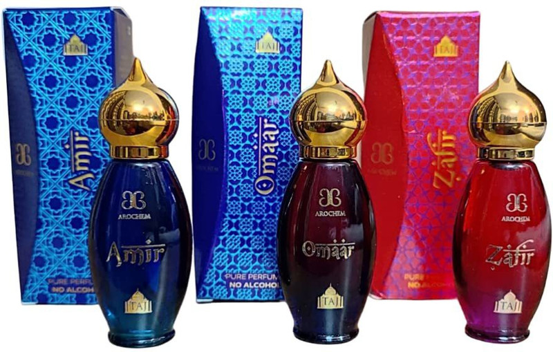 AROCHEM Amir Omaar Zafir Organic & Long Lasting Unisex Concentrated Perfume - Combo of 3 Herbal Attar(Musk Arabia)