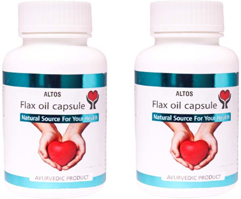 ALTOS Ayurveda Flax Oil Capsule(Pack of 2, 180 Capsules)