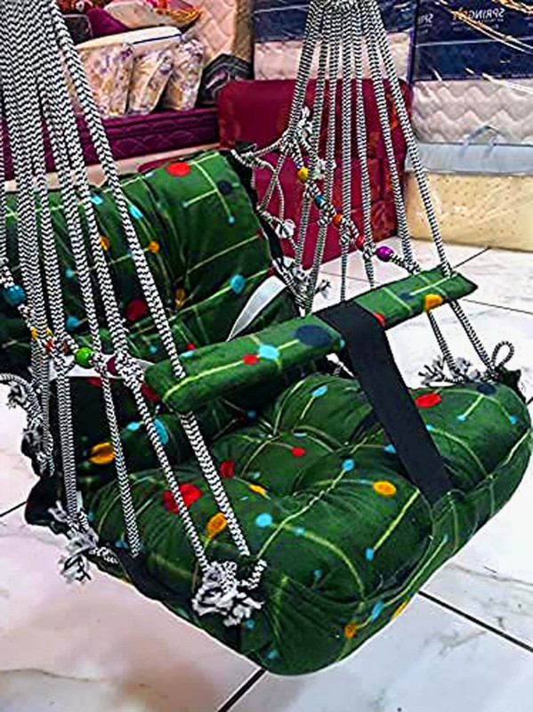 Kicchipai Baby Swing For Kids Folding & Washable 1-5 Years With Safety Belt Swings Bouncer(Multicolor)