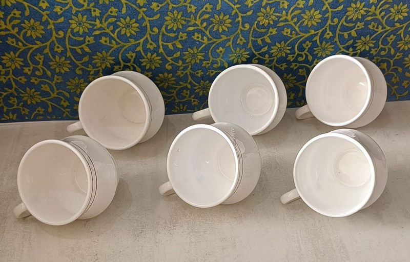 love unlimited Pack of 6 Bone China Bone China Bone China Cups(White, Cup Set)