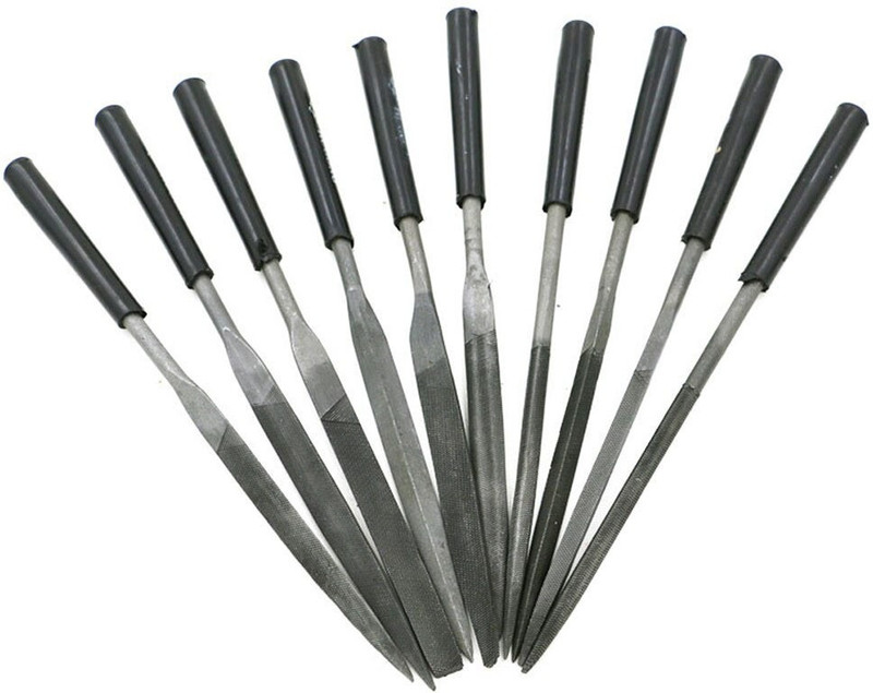 uptodateprouducts 10Pcs Craft Carving Rasp Needle File Hand File Set For Metal Glass Marble 160mm Knife Sharpening Steel(Steel)