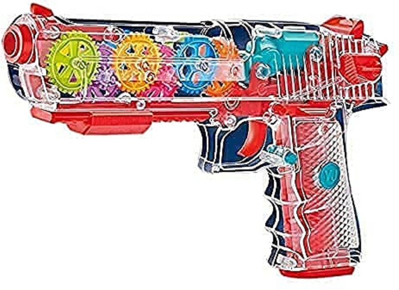 KTRS Gear Gun with 3D Light and Music Pretend Play Toy Gun Kids Baby Toy Multi Color(Multicolor)