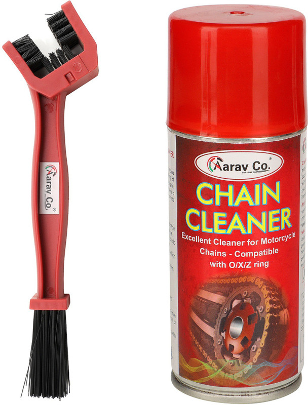 AARAV CO. Chain Cleaner Spray 150ml, 1 Unit Red Chain Cleaning Brush Combo