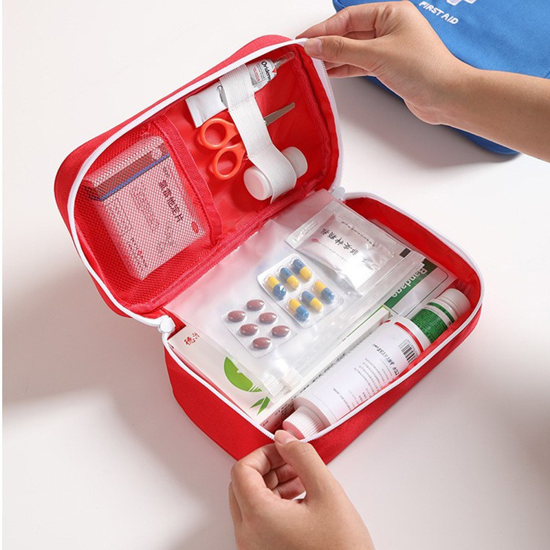 Trendegic Medical Pouch Empty Travel Emergency Storage Bag Organizer Pill Box First Aid Kit(Sports and Fitness, Vehicle, Home)