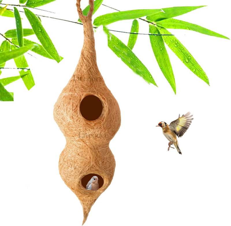 LIVEONCE Double Hang bird nest for group of birds Bird House(Hanging)