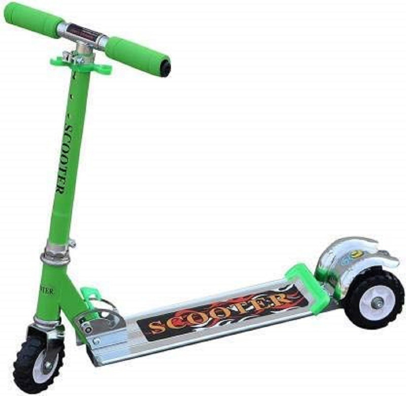Equipagecart Heavy Metallic Scooter For kids Adjustable Height, Foldable, PU Wheels Kids Scooter(Green)