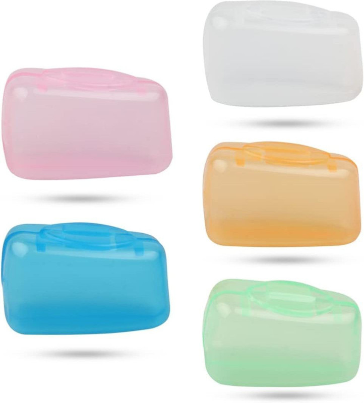 Naama 5 Pc Anti Bacterial Plastic Toothbrush Head Covers l Travel Toothbrush Guard Toothbrush Case