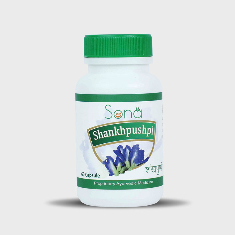 SONA HEALTH CARE Organic Veg Shankhpushpi Capsules 60 - Pack of 1,(60 Capsules)