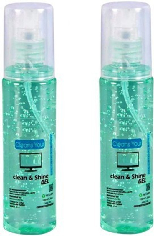 HIMOCEAN Combo Pack of 2 Clean & Shine Gel Multi-Purpose LCD/LED Cleaning Kit, Liquid for Laptops(LIQUID KIT_40)