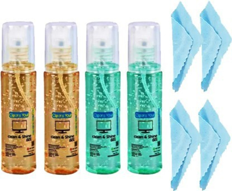 HIMOCEAN Liquid Cleaning Gel with Cloth to Clean Mobile/Laptop Screen Pack of 4 for Laptops(LIQUID KIT_34)