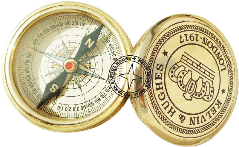 Stark Export House Brass 2" Inch Sundial Compass Great Gift Item Compass(Gold)